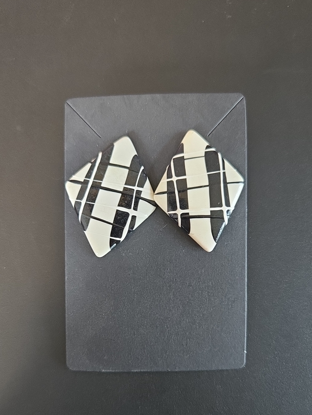 Black and White Geometric Earrings